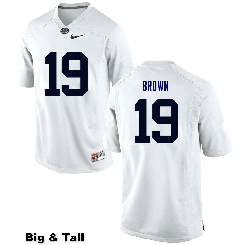 NCAA Nike Men's Penn State Nittany Lions Torrence Brown #19 College Football Authentic Big & Tall White Stitched Jersey YMQ8598PI